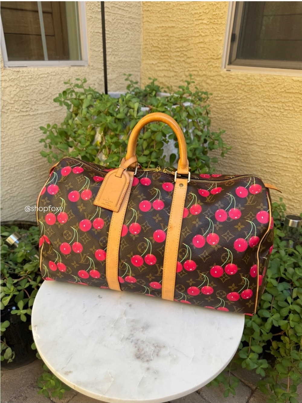 Louis Vuitton x Takashi Murakami Vintage Cherry Keepall 45
